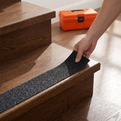 4-Pack Weatherproof Anti-Skid Stair Treads with Rubber Grip Tape for Indoor and Outdoor Safety
