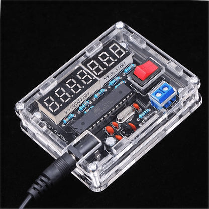 Frequency Meter,10MHz Frequency Meter DIY Kit Frequency Counter AVR Frequency with Shell Counter 0.000 001Hz Resolution