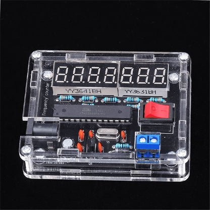 Frequency Meter,10MHz Frequency Meter DIY Kit Frequency Counter AVR Frequency with Shell Counter 0.000 001Hz Resolution