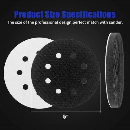 4 Pack Foam Sanding Pads for Orbital Sander, 5 Inch 8 Holes Orbital Sander Foam Pad