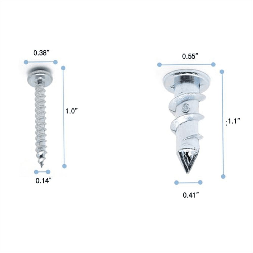 Zinc Self-Drilling DrywallHollow-Wall Anchor Kit with Screws (30 PCS)