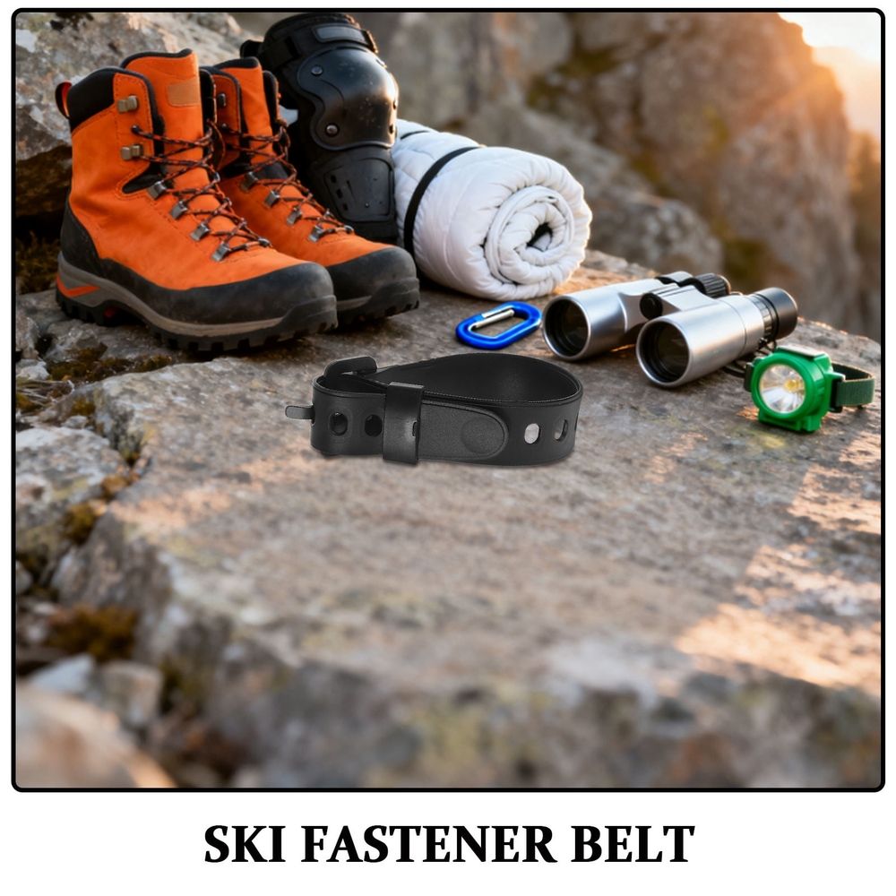 Set of 4 TPU Ski Fastener Straps for Snowshoes Grip, and Adjustable