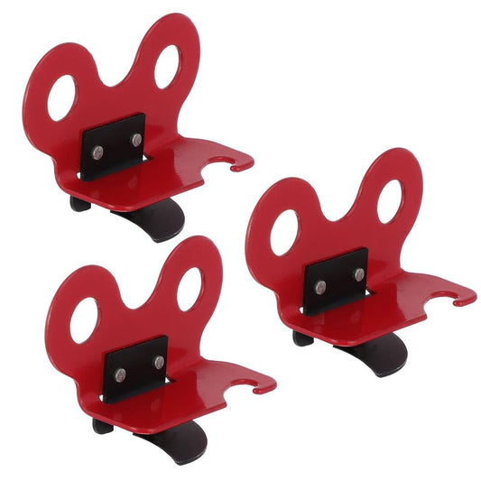 Iron Bottle Opener Tool Red Sturdy Non-Slip Handle 3Pcs