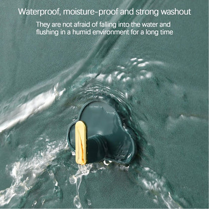 Adhesive Hooks for Wall, No Drill Heavy Duty Hangers for Hanging Towels, Strong Stick Command Hooks for Bathroom, Kitchen, Coat Organization, 4 Pack