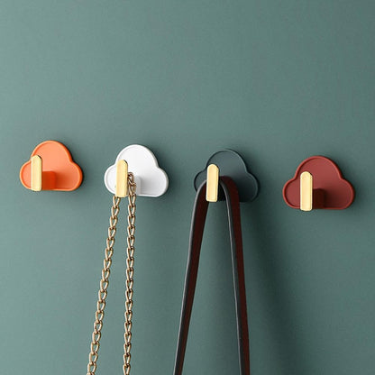 Adhesive Hooks for Wall, No Drill Heavy Duty Hangers for Hanging Towels, Strong Stick Command Hooks for Bathroom, Kitchen, Coat Organization, 4 Pack