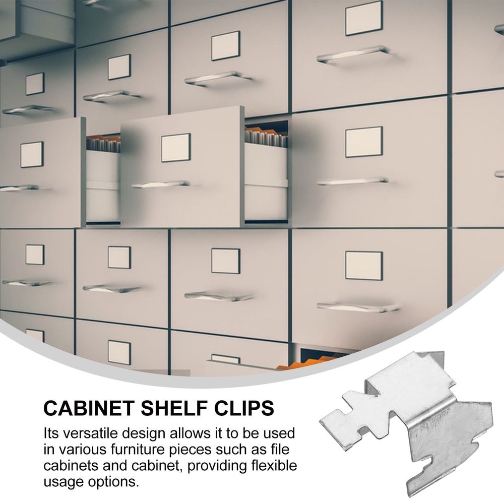 20 Pcs File Cabinet Buckle Shelf Brackets Shelving Clip Supports