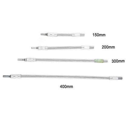 Metal Universal Flexible Shaft Flexible Extension Drill Bit for Hand Ratchet Screwdriver 150mm-400mm Silver
