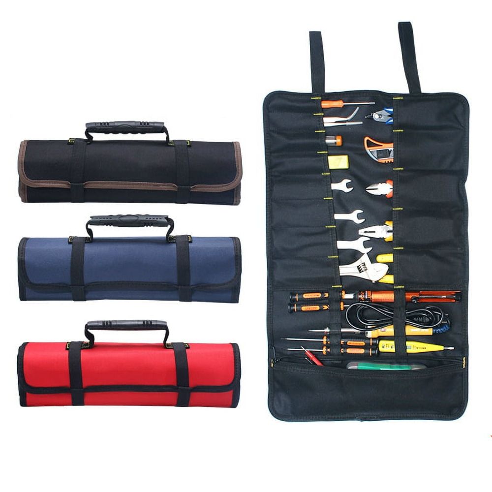 Tool Pouch Wrench Organizer Tool Roll Bag 22 Pockets Waterproof 3 Colors