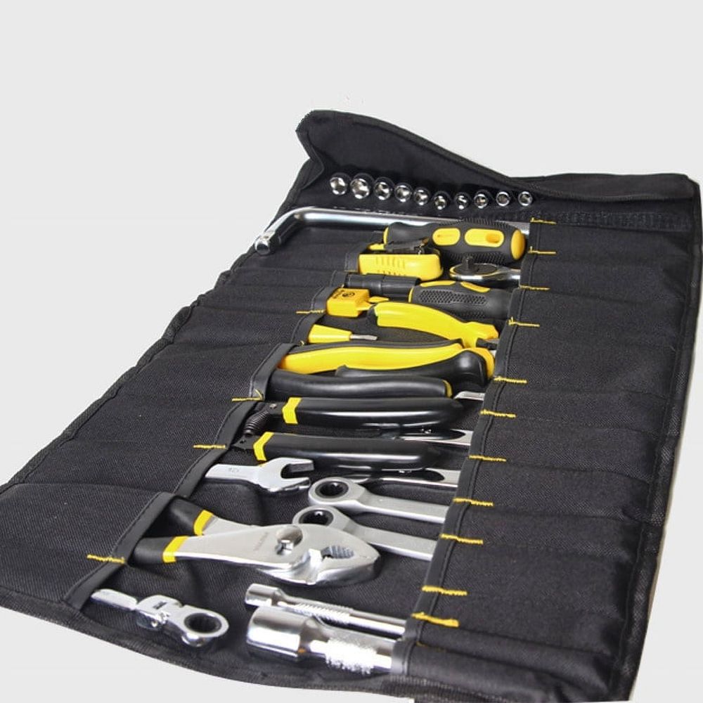 Tool Pouch Wrench Organizer Tool Roll Bag 22 Pockets Waterproof 3 Colors
