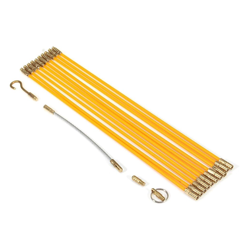 10 Pcs Fiberglass Rods Connection Wires Cables Under Floorboards Orange