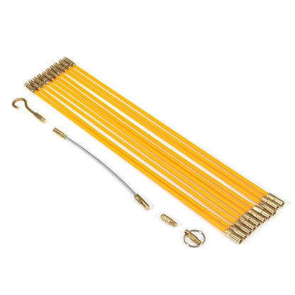10 Pcs Fiberglass Rods Connection Wires Cables Under Floorboards Orange