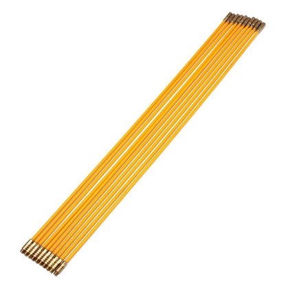 10 Pcs Fiberglass Rods Connection Wires Cables Under Floorboards Orange
