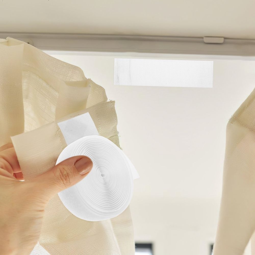 Extra Strong Self-Adhesive Tape Roll for Curtains, Doors, Home and Office Use - , Easy to Apply Strip