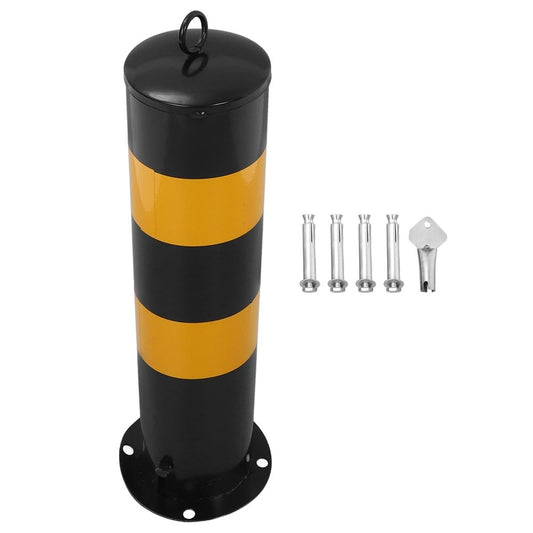 Durable Stainless Steel Safety Barricade Post for Driveway and Parking Lot Visibility
