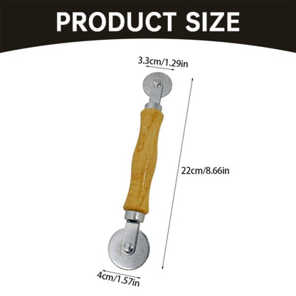 Screen Rolling Tool Screen Roller Tool for Installing Window and Door Screens Wooden Handle and Steel Wheel