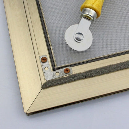 Screen Rolling Tool Screen Roller Tool for Installing Window and Door Screens Wooden Handle and Steel Wheel