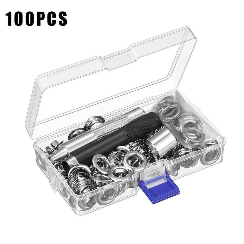 Eyelet Tool Set Grommet Kit +100 eyelets For DIY Parts  AU Sheath Z7Z1
