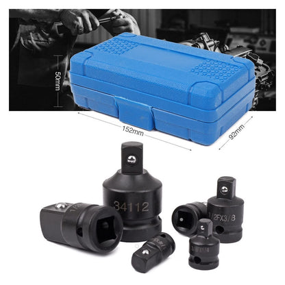 6-Piece Impact Adapter and Reducer Socket Set, 1/4 3/8 1/2 3/4 Inch Female To Male Air Square Drive and Wrench Conversion Kit