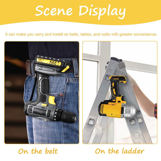 2pcs Tool side hook, electric tool belt buckle with screw, hand drill, impact wrench, screwdriver hook, metal waist buckle