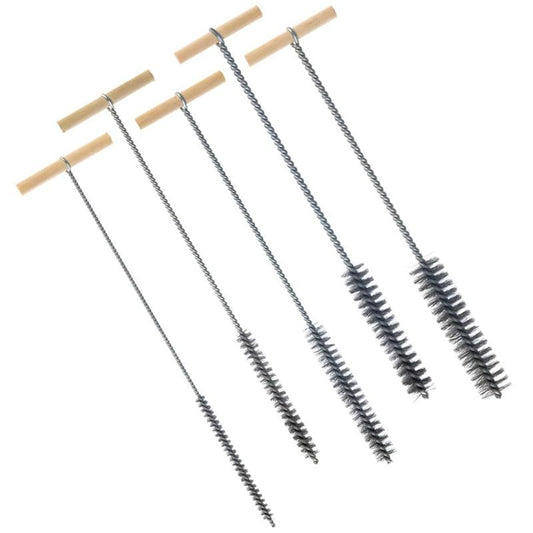 5pcs Drill Hole Brush Set 8/12/16/20/25mm Cleaning Brush Kit Stainless Steel Hole Brushes Cleaning Brush for Hammer Drills
