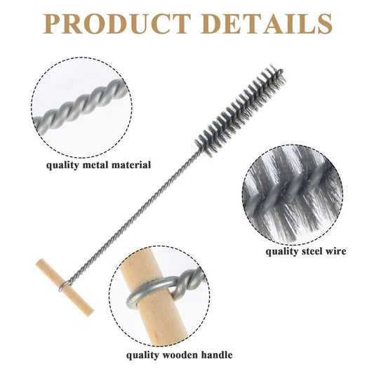 5pcs Drill Hole Brush Set 8/12/16/20/25mm Cleaning Brush Kit Stainless Steel Hole Brushes Cleaning Brush for Hammer Drills