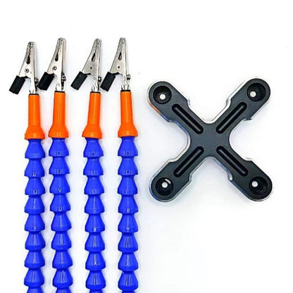 Professional Soldering Aid Helping Hand With Four Flexible Arms And Rotatable Alligators Clips For Craftsmanships