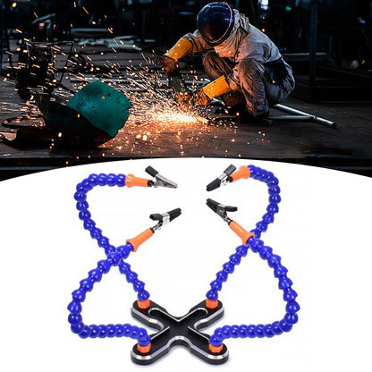Professional Soldering Aid Helping Hand With Four Flexible Arms And Rotatable Alligators Clips For Craftsmanships
