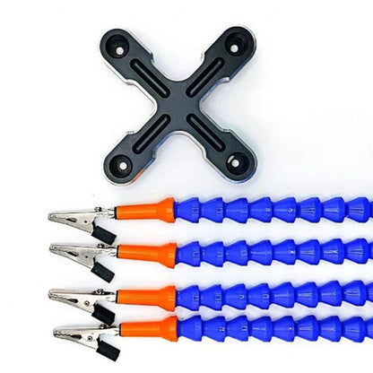 Professional Soldering Aid Helping Hand With Four Flexible Arms And Rotatable Alligators Clips For Craftsmanships