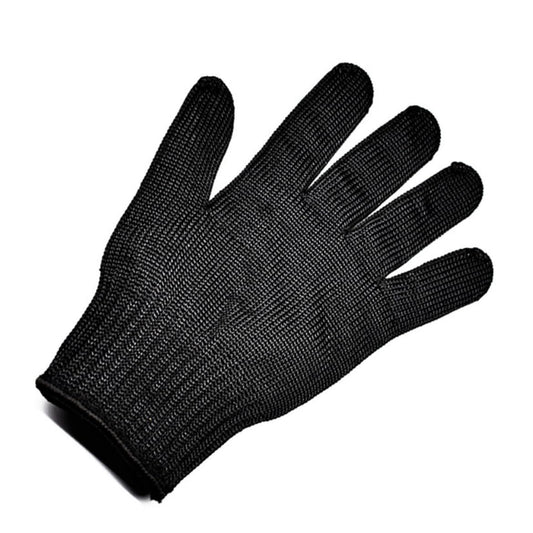 Black. Steel Fibre Yarn. Cut & Abrasion Resistant Glove. 1 Pair. Ambidextrous. Suitable for multiple work environments