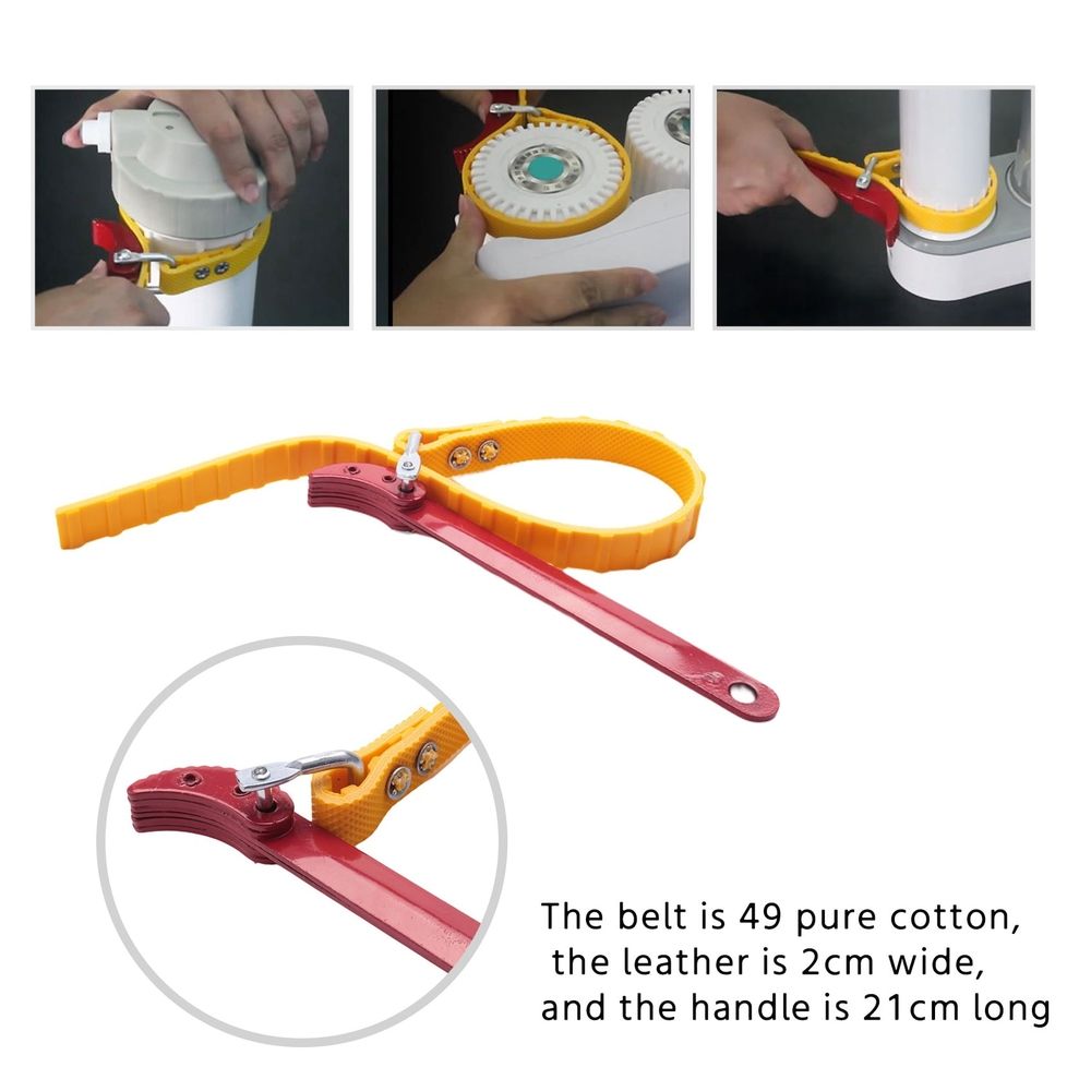 Universal Filter Bottle Wrench for Water Purifier Non-slip Belt Universal Wrench Remove 10 inch 20 inch Filter Bottle