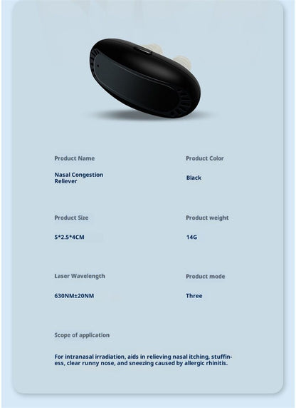 Red Light Nasal Therapy Device, Portable Red Light Therapy for Nose,Red Light Nasal Soothing Device USB-Rechargeable Light Therapy