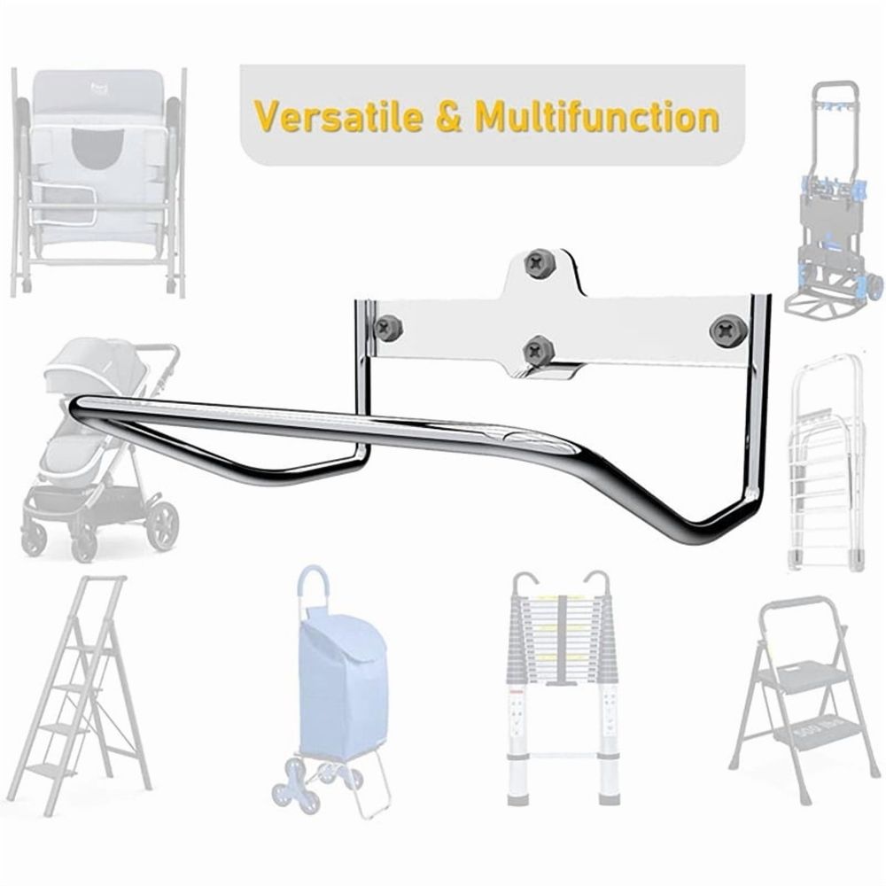 Ladder Rack Hanger, Ladder Storage Hook Wall Mount Multi-Purpose Garage Utility Rack Heavy Duty