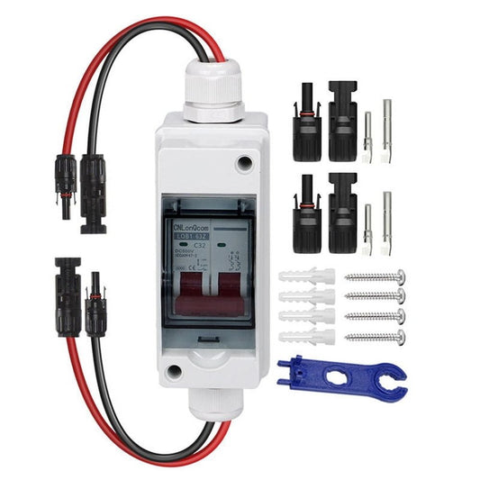 Solar Disconnect Switch Photovoltaic PV Combiner Box 400V DC Circuit Breaker IP65 Waterproof 16A
