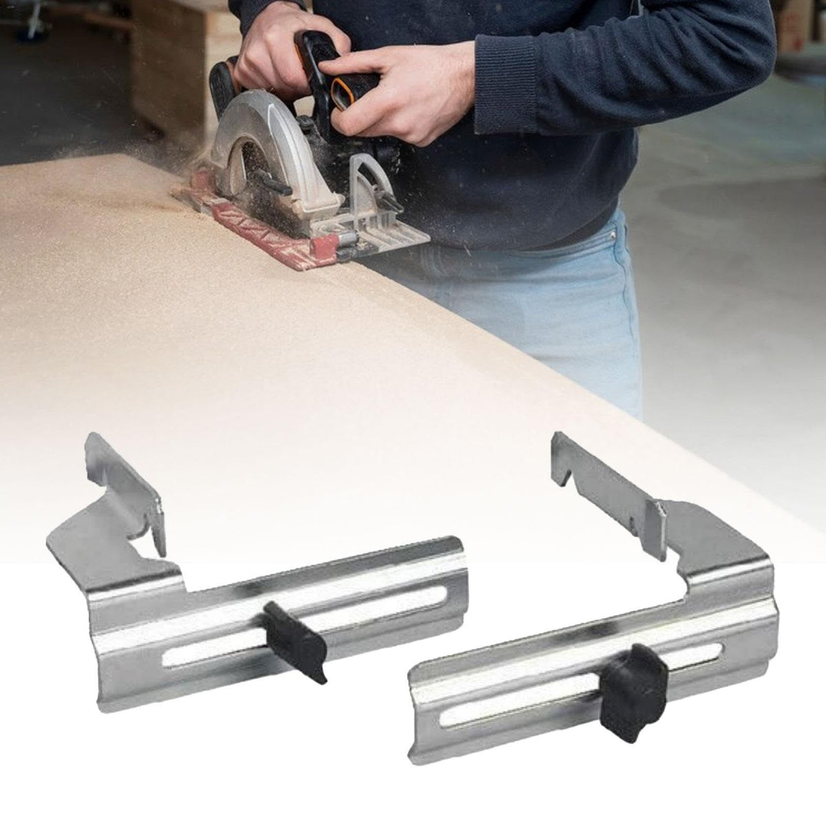 Woodworking table saw limit device, table saw clamp, Crown Stops for Miter Saw - Simplifies Compound Angle Cutting,   two-piece set