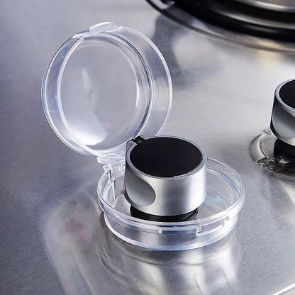 Safe Oven Lock Cover, Gas Stove Knob Cover, Household Kitchen Switch Protection Tool Protector 4pcs Transparent
