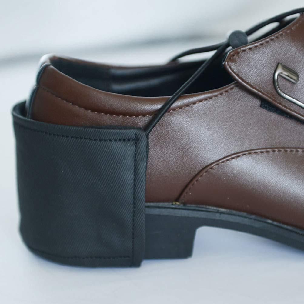 2pcs Driving Shoe Heel Cover Protectors,Easy to Wear Wearproof Elastic Buckle Oxford Cloth Driver Shoes Heel Protective Mat