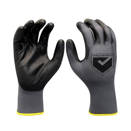 24 Pcs Work Gloves PU Coated General Purpose Hand Protection Garden Mechanic