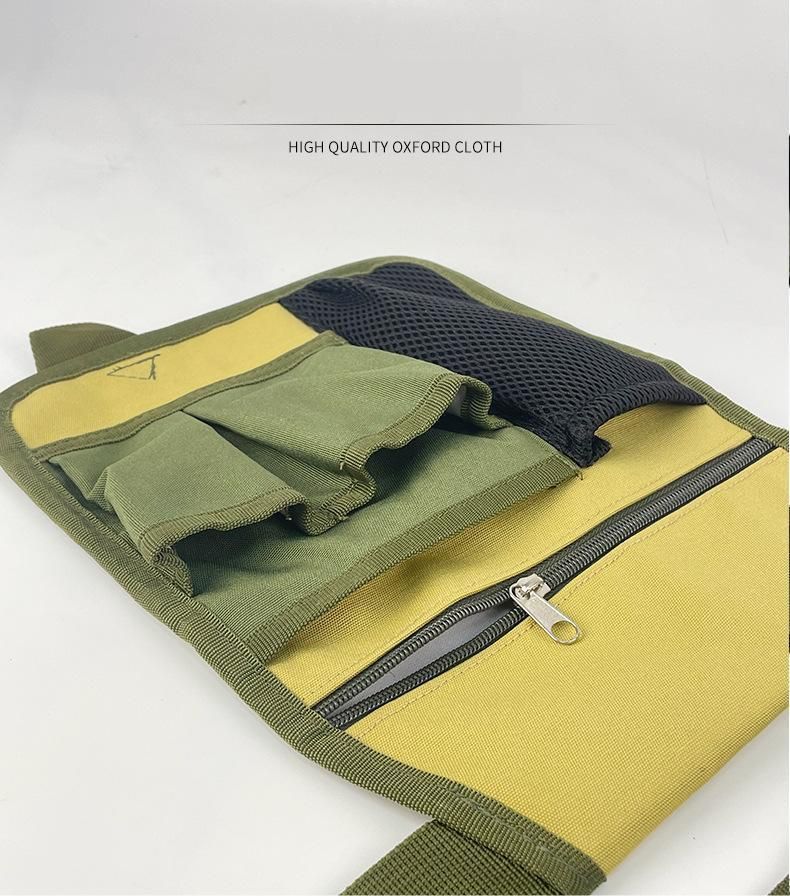 Multi-Pocket Canvas Garden Tool Bag-Army Green