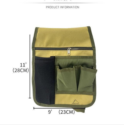 Multi-Pocket Canvas Garden Tool Bag-Army Green
