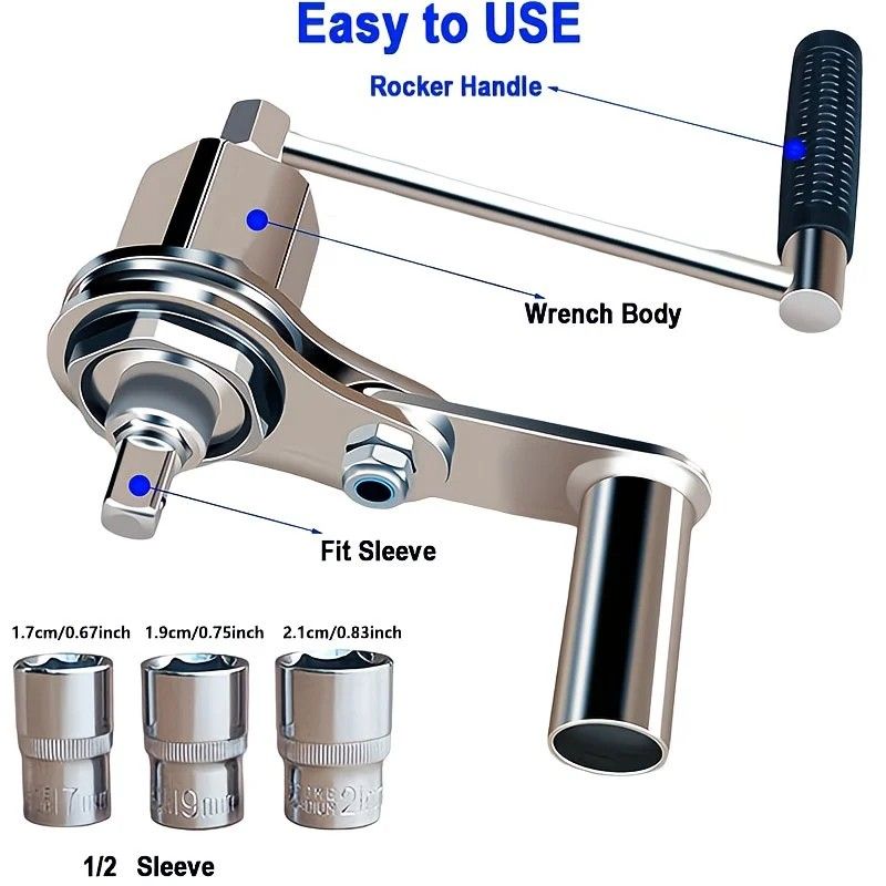1:16 Gear Ratio Heavy Duty Torque Multiplier Wrench: 680 Nm Output Easily Removes Rusted Nuts, CR-V Alloy Steel Durable and Impact Resistant, Multiple Socket Sizes Compatible with Cars and SUVs, Effortless and Efficient Tire Changing.