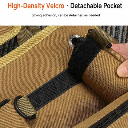 Roll Up Tool Bag Oxford Cloth, Waterproof & Heavy Duty Tool Organizer for Electricians & Carpenters, Portable Foldable Repair Pouch/black