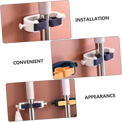 Adhesive Wall Hooks Set of 4 No Drill Hanging System for Kitchen and Garage