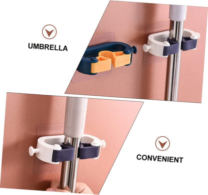 Adhesive Wall Hooks Set of 4 No Drill Hanging System for Kitchen and Garage