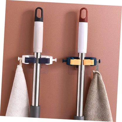 Adhesive Wall Hooks Set of 4 No Drill Hanging System for Kitchen and Garage