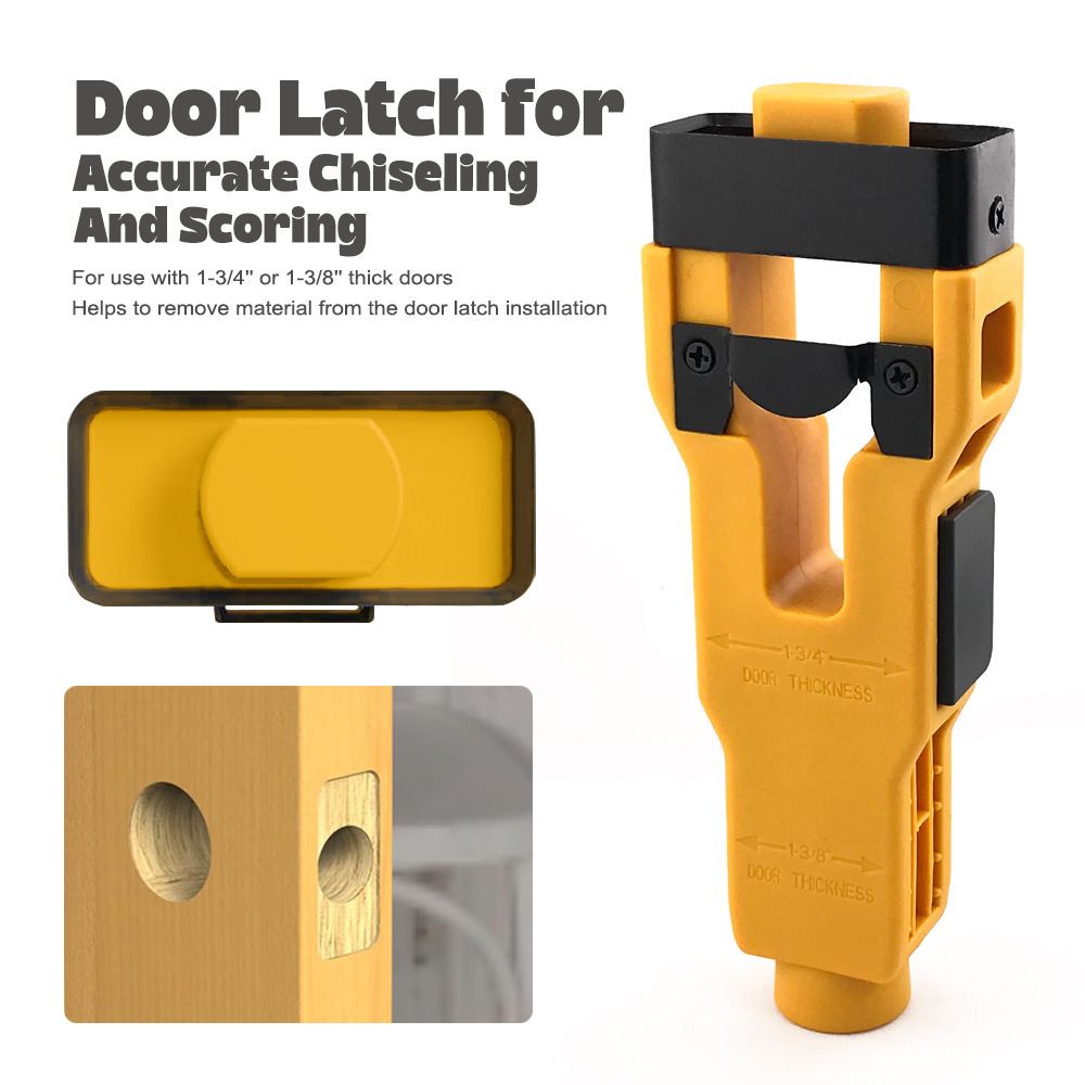 Door Latch Chisel Positioning Tool: Precise Positioning Without Measurement, Easy Installation With Less Effort/red