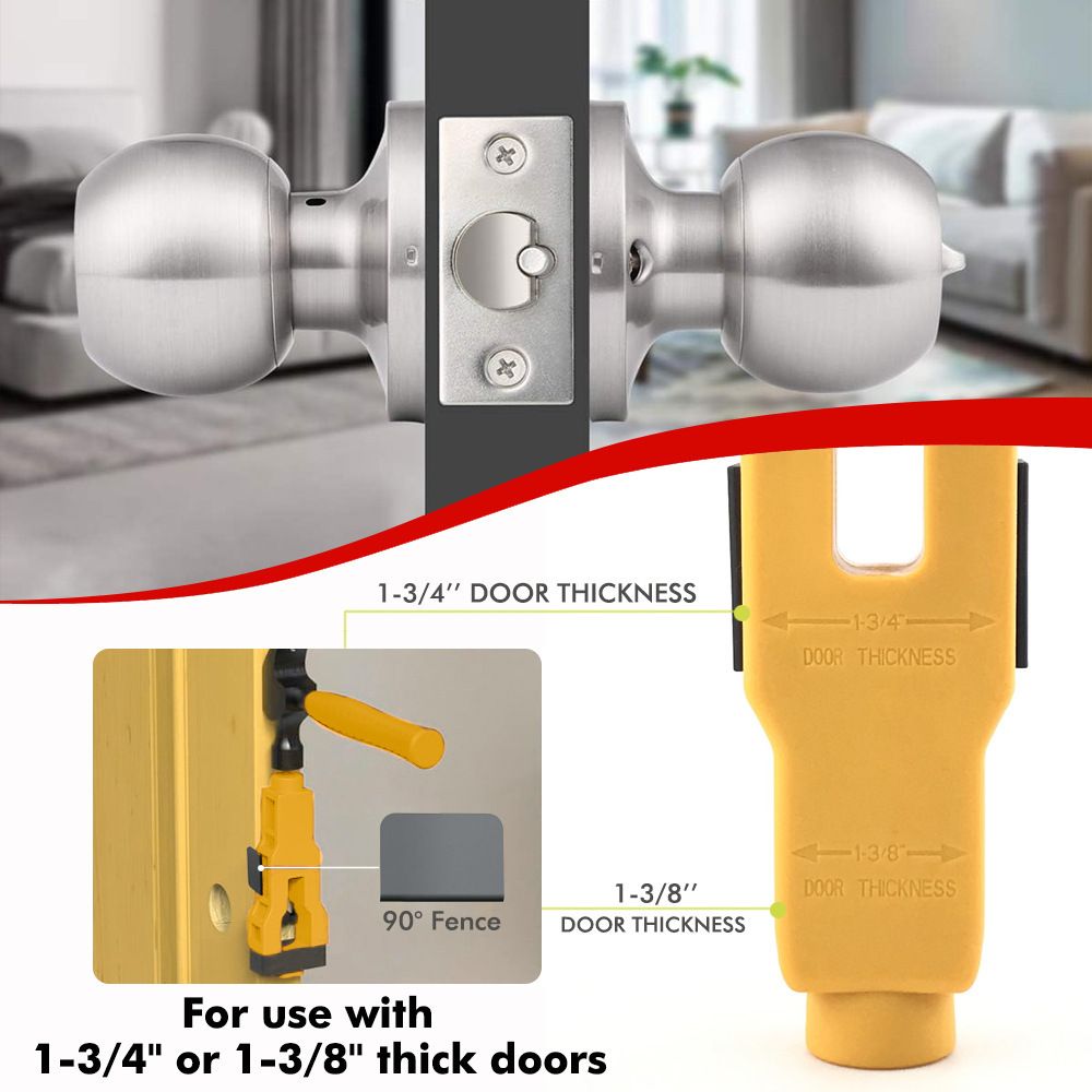 Door Latch Chisel Positioning Tool: Precise Positioning Without Measurement, Easy Installation With Less Effort/red