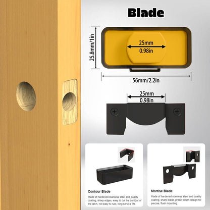 Door Latch Chisel Positioning Tool: Precise Positioning Without Measurement, Easy Installation With Less Effort/red