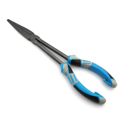 Multi-functional Fishing Pliers - Long Nose, Rust-proof & Anti-slip, Easy Hook Removal & Fish Control(Red straight pliers）