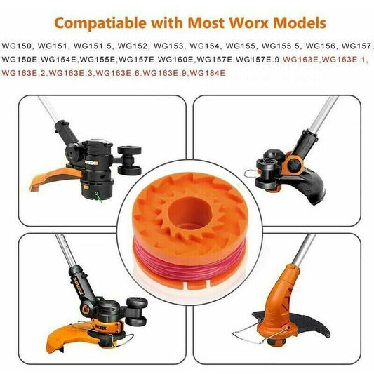 Worx Wa0004.1 Bobine of Wire of Spare Longue Duration Compatible with Wg150, 4 Coils and 1 Caps