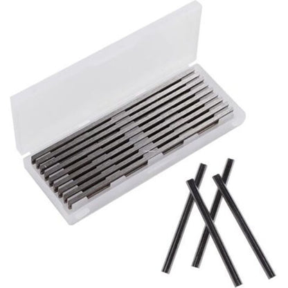10 Pcs Fer of Rabot HSS Lames of Raboteuse Fers Reversibles Carbure Set of Rabot Electric Blade Black, Bosch and Decker De, 82x5.5x1.2mm, 82mm, 2mm
